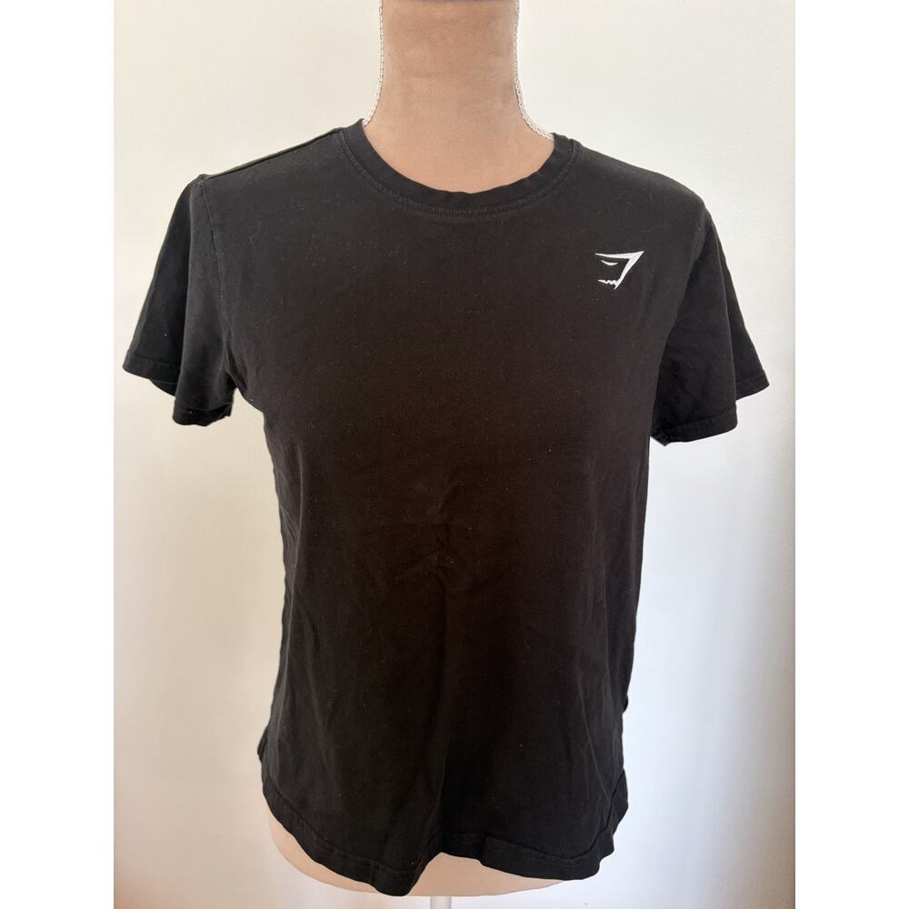 Gymshark Women’s Black T-Shirt Crew Neck Short Sleeve Athletic Tee Size S